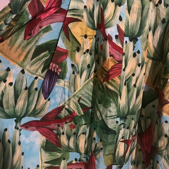 Farm Rio Blue Banana Pingo Midi Dress (SOLD OUT) - Picture 7 of 12